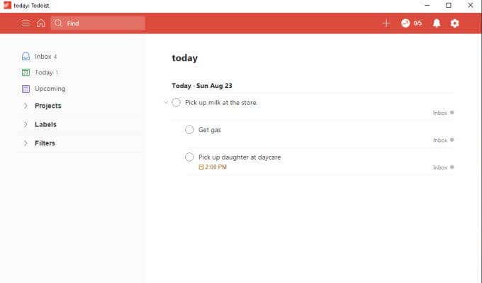 ToDoist Desktop App Main Page Features image - todoist-subtasks-displayed