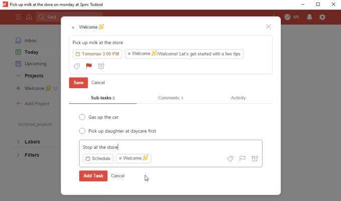 Creating Tasks In TheToDoist Desktop App image 3