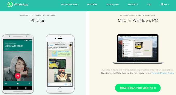 whatsapp online for mac