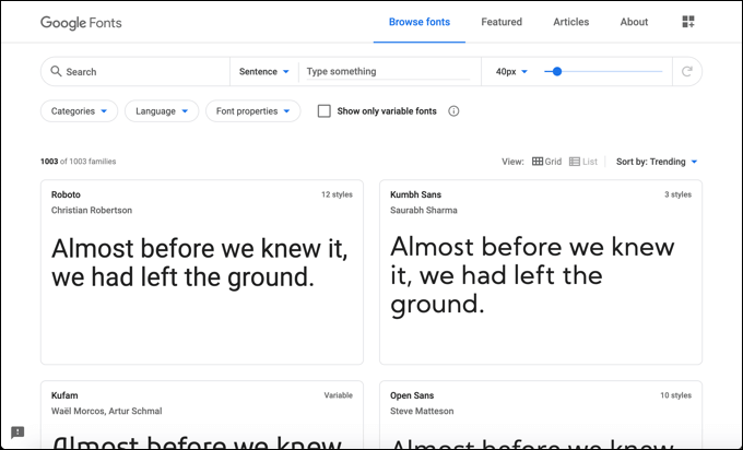 google fonts in photoshop