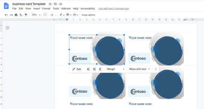 How to Make a Business Card in Google Drive - 83