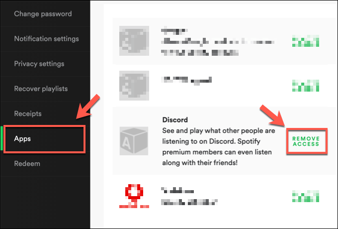 Linking Spotify To Your Discord Account On PC or Mac image 8 - Spotify-Website-Unlink-App