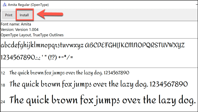free download fonts for windows 10