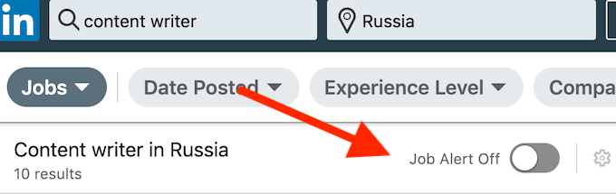Set Up LinkedIn Job Alerts image 2 - job-alerts-on