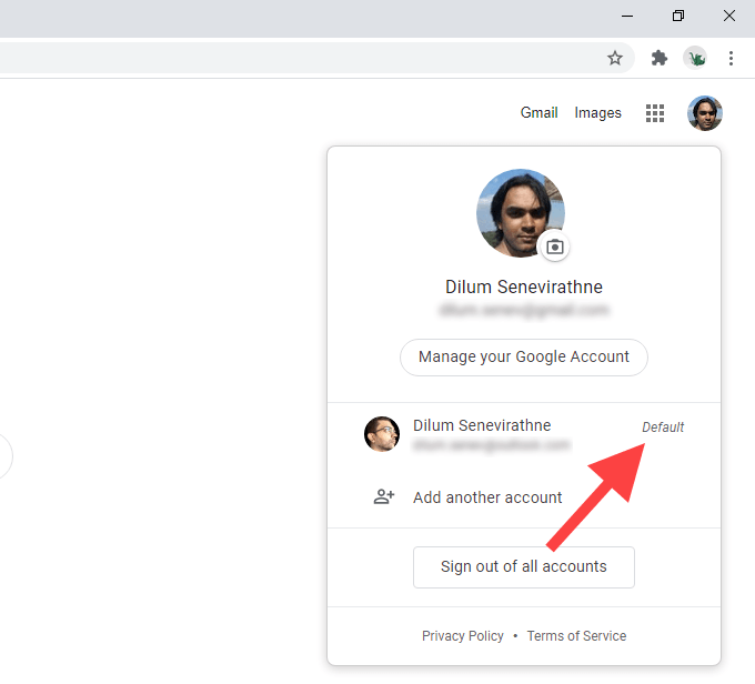 How to Change the Default Google Account