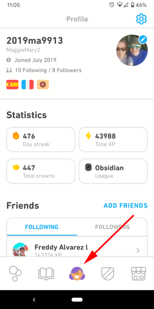Accessing Your Duolingo Profile image - 03Profile