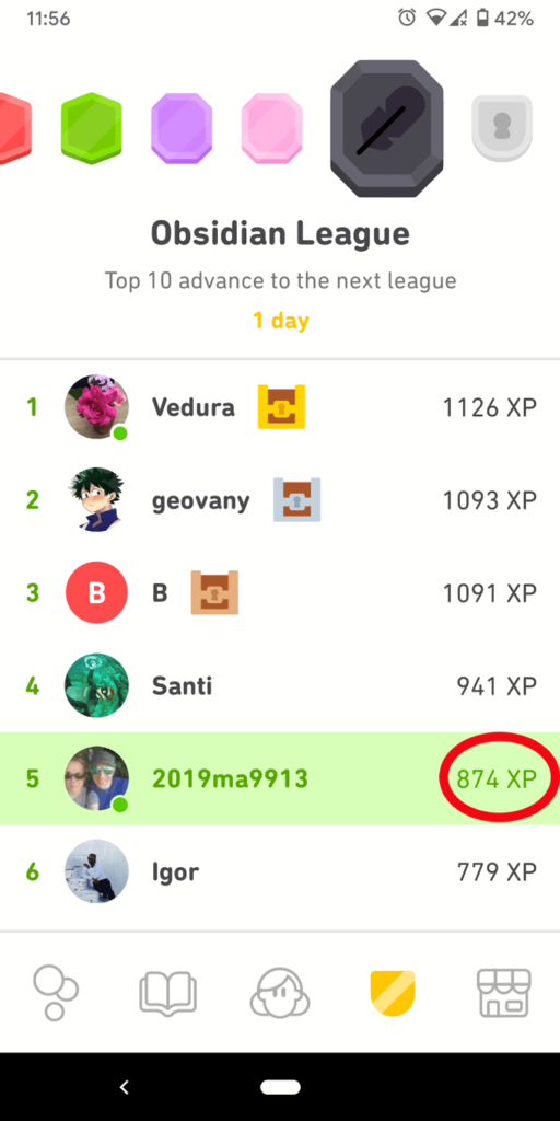 duo lingo leagues