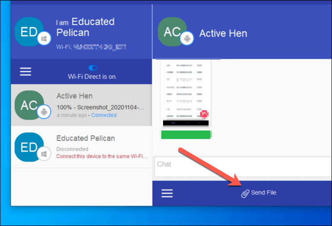 Using WiFi Direct to Send Files Wirelessly image 3 - Feem-Send-File