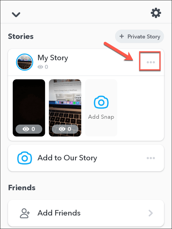 How to Save Your Own Snapchat Story Videos image 2 - Snapchat-Profile-Story-Menu-Button