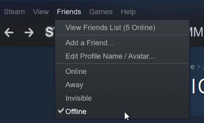 How to Appear Offline or Invisible on Steam