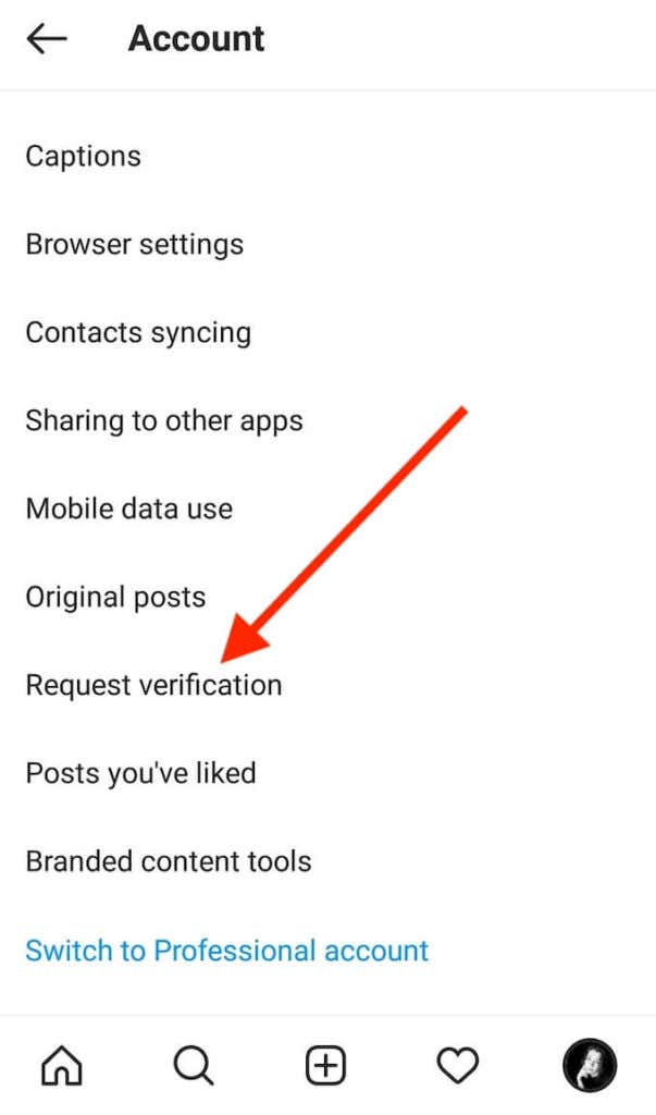 How to Get Verified on Instagram image 6 - request-verification