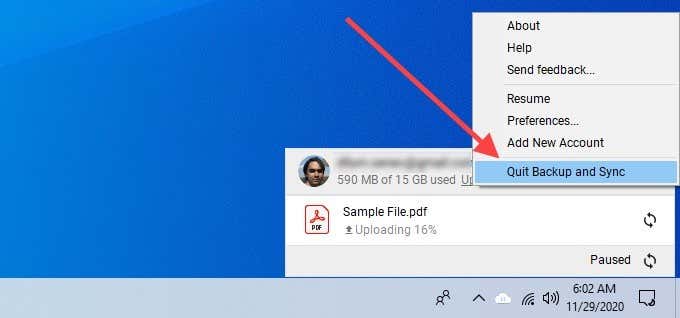 Re-Open Backup and Sync image - 04-Quit-Backup-and-Sync