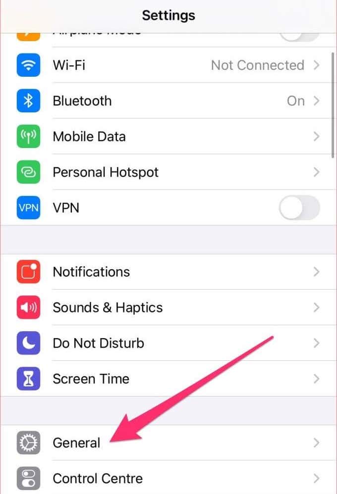 Install Carrier Settings Updates image - 05-iphone-settings-menu-1