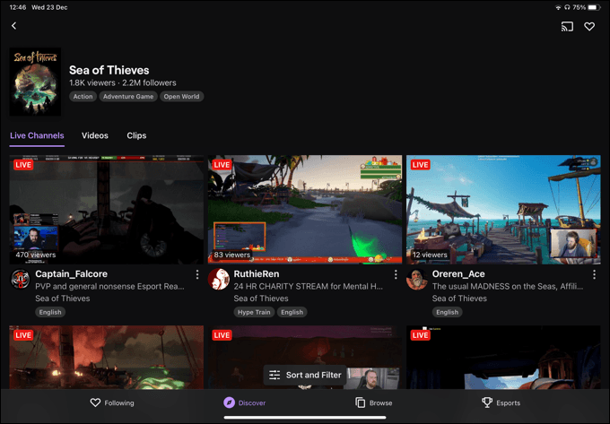 Try Another Web Browser (or the Twitch App) image - 10-Twitch-Streaming-iPad