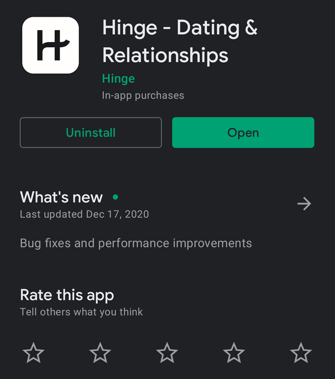 hinge dating app icon