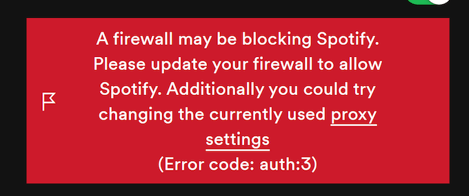 Spotify firewall