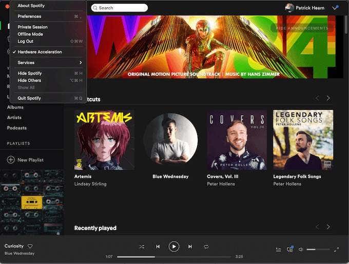 spotify for mac doesn