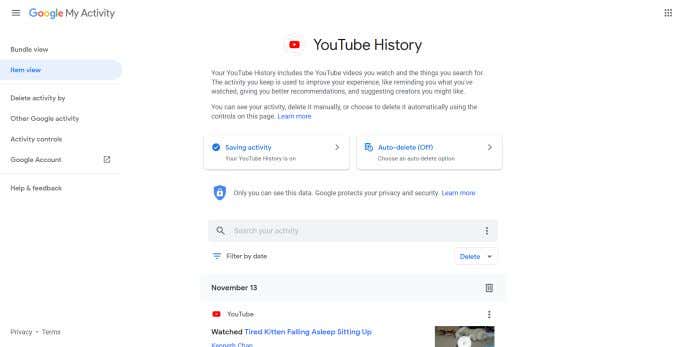 How to Find and Edit All YouTube Activity image 2 - allhistory