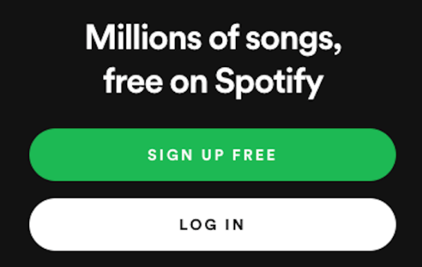 logged out of spotify