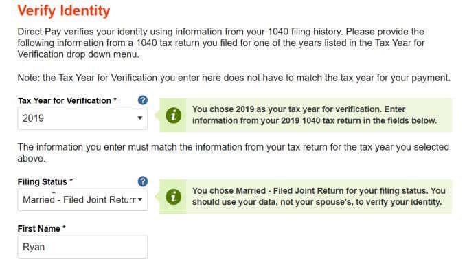 How to Set Up Direct Deposit With the IRS image 7 - 11-verify-identity