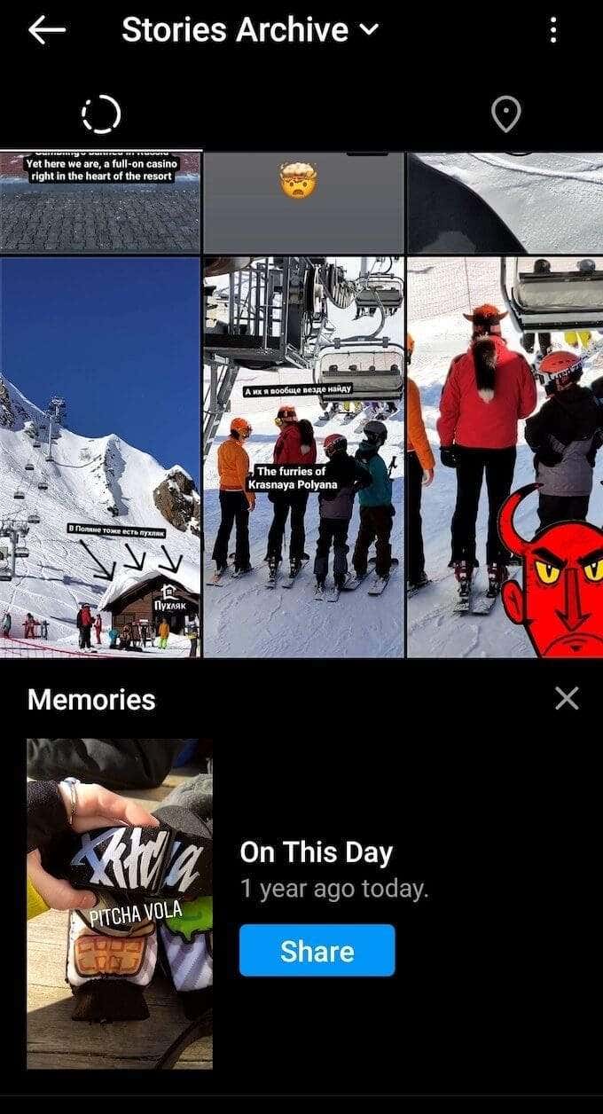 How to Find Memories on Other Social Media Networks image 2 - 12_instagram_memories