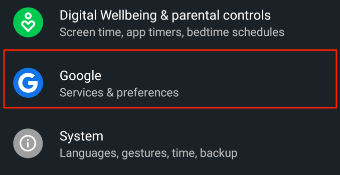 Go to Settings and Select Google - 15-google-my-activity-android