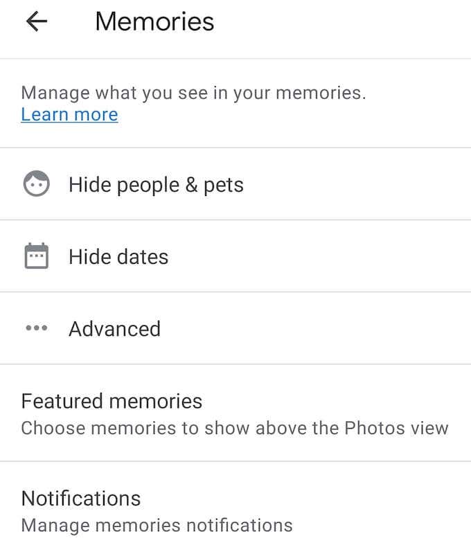 your memories on facebook