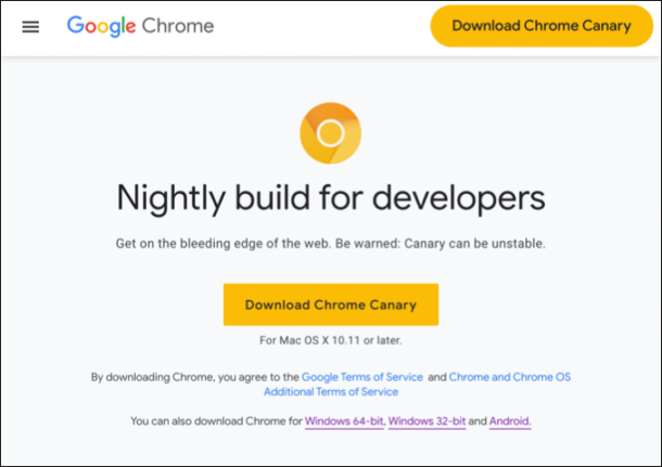 google chrome canary does not load pages