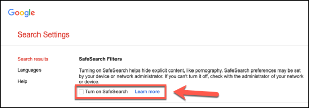 How to Turn Google SafeSearch Off