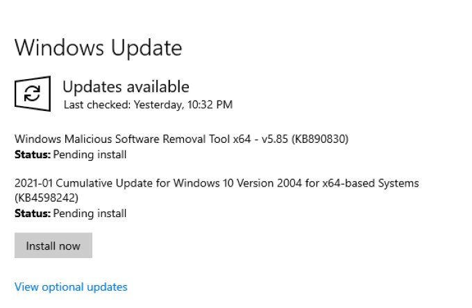 Update Windows image - System-Update