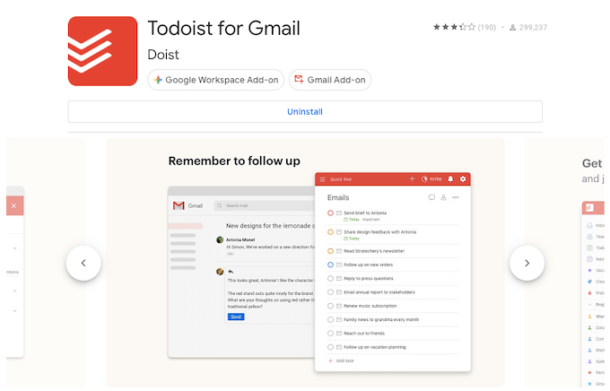 gmail and todoist