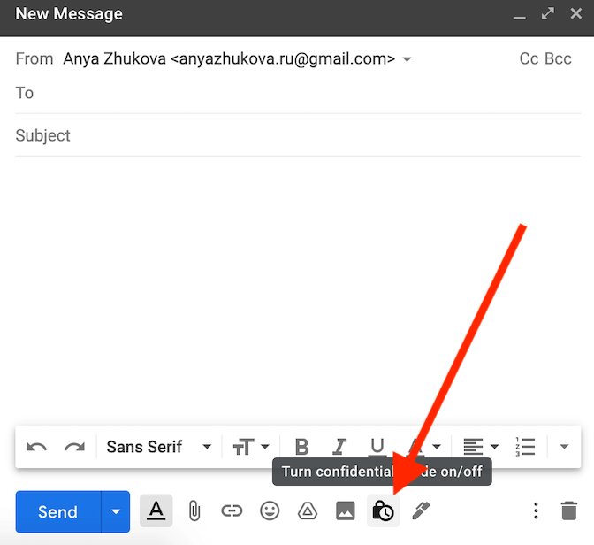 How to Use Confidential Mode in Gmail image 3 - new-message-window