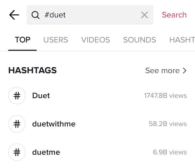 Where to Find Videos for TikTok Duets image - tiktok_hashtags