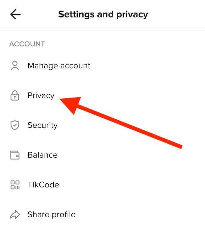 How to Enable &amp; Disable the Duet Function on TikTok image 3 - tiktok_open-privacy-settings