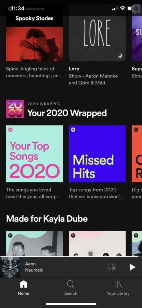 how to see wrapped presentation spotify