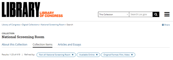 Best Public Domain Footage Sites image 6 - 07LibraryOfCongressNationalScreeningRoom