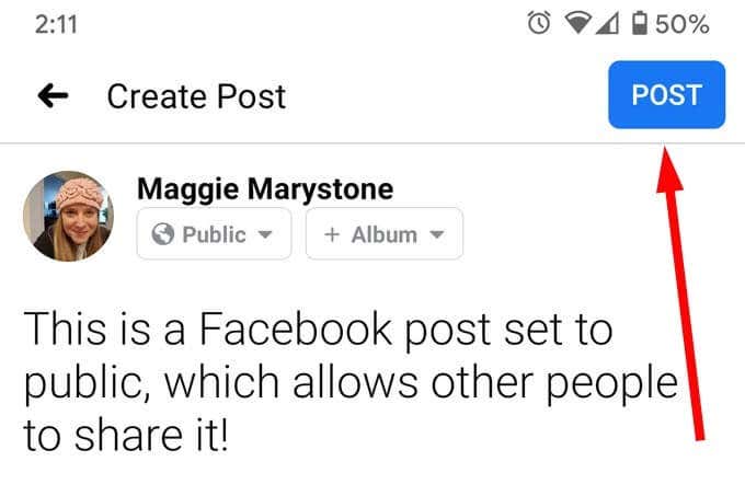 How to Allow Sharing on Facebook - 17