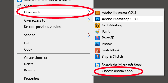 set default program to open a certain type of file mac