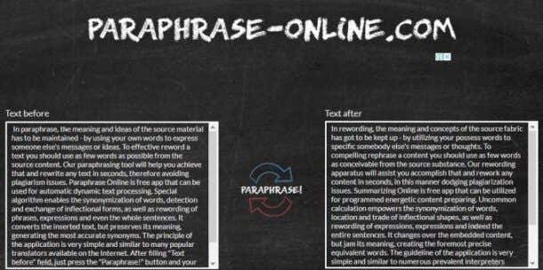 online paraphrasing and summarizing