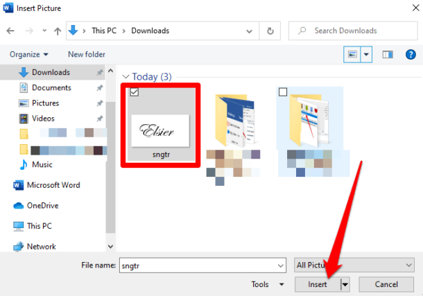 how to insert signature in word from pdf