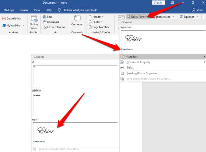 How To Insert A Signature In A Microsoft Word Document