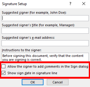 how to add signature in microsoft word