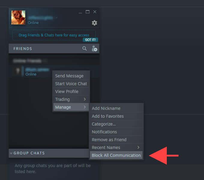 hide recent activity on steam for mac