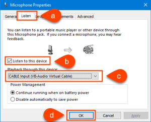 how to make vb virtual audio cable listen to chrome