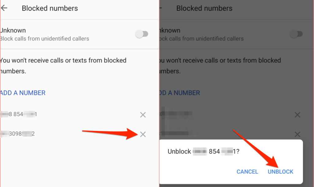 Unblock a Number on Android image 5 - image-114