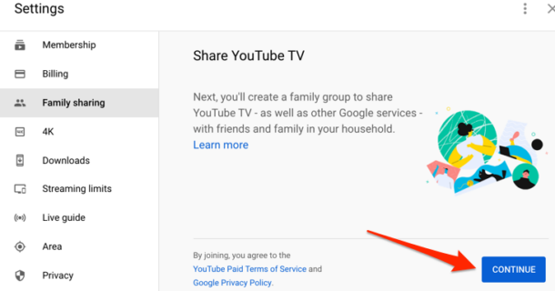 How to Set Up YouTube TV Family Sharing