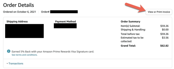 How To Find And Print An Amazon Receipt