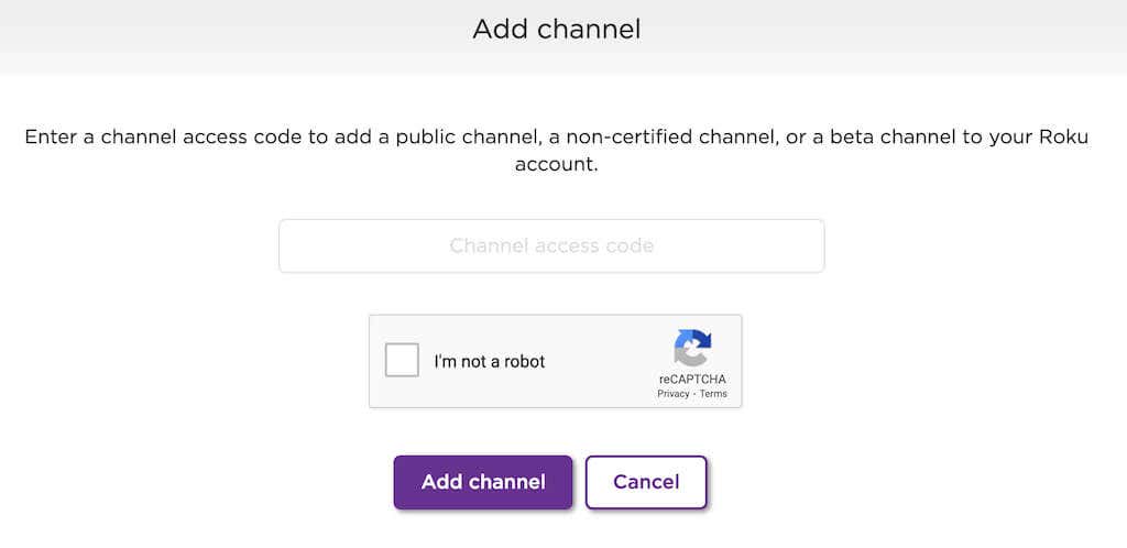 How To Add Hidden Roku Channels image 2 - 15-Captcha