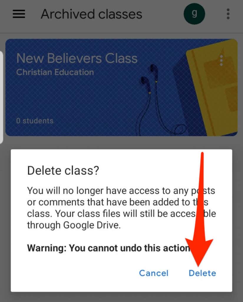 How To Archive or Delete a Google Classroom - 24