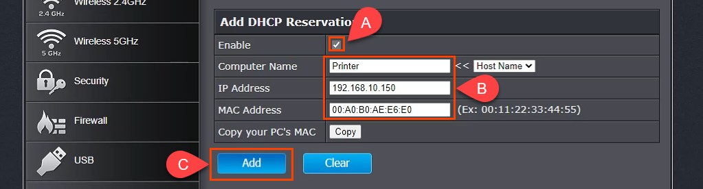 Assign a IP to a Printer Network Device